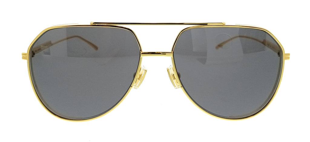 Bottega Veneta BV1465S-001 Aviator Gold Classic Metal Unisex Sunglasses