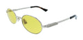 Bottega Veneta BV1470S-003 Silver Oval Slim Metal Unisex Sunglasses
