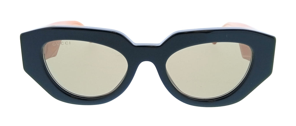 Gucci GG1421S-008 Black Pink Cat Eye Oversized Womens Sunglasses