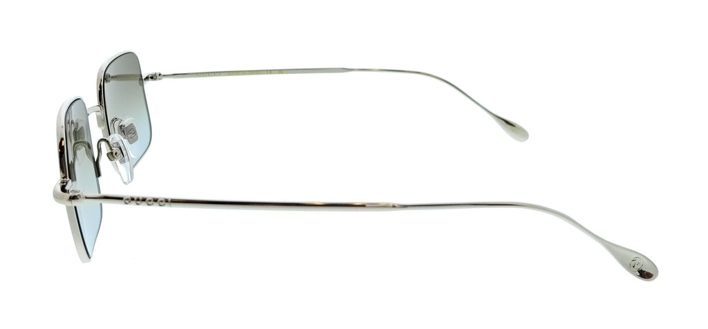 Gucci GG1813S-010 Silver Rectangle Gradient Lens Unisex Sunglasses