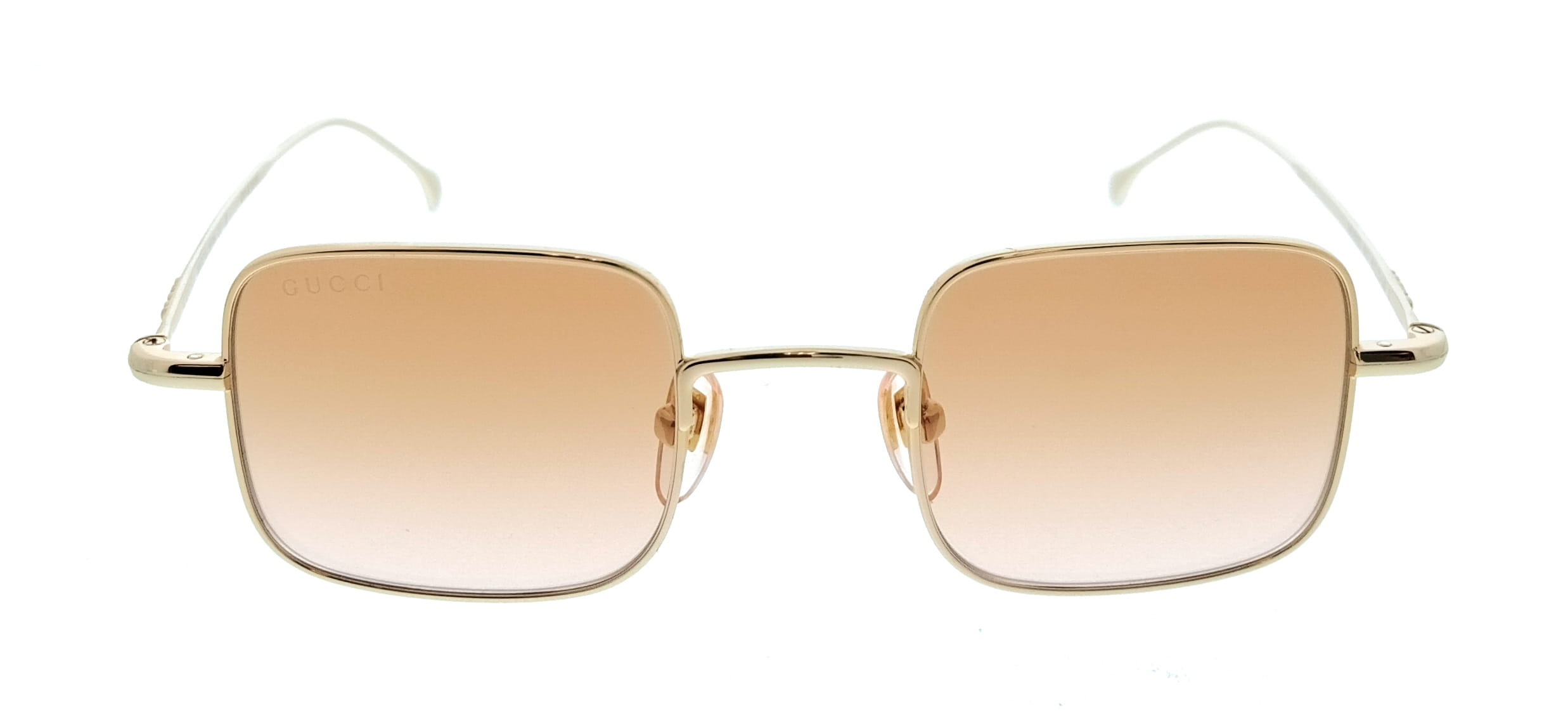 Gucci GG1813S-011 Gold Square Orange Gradient Unisex Sunglasses
