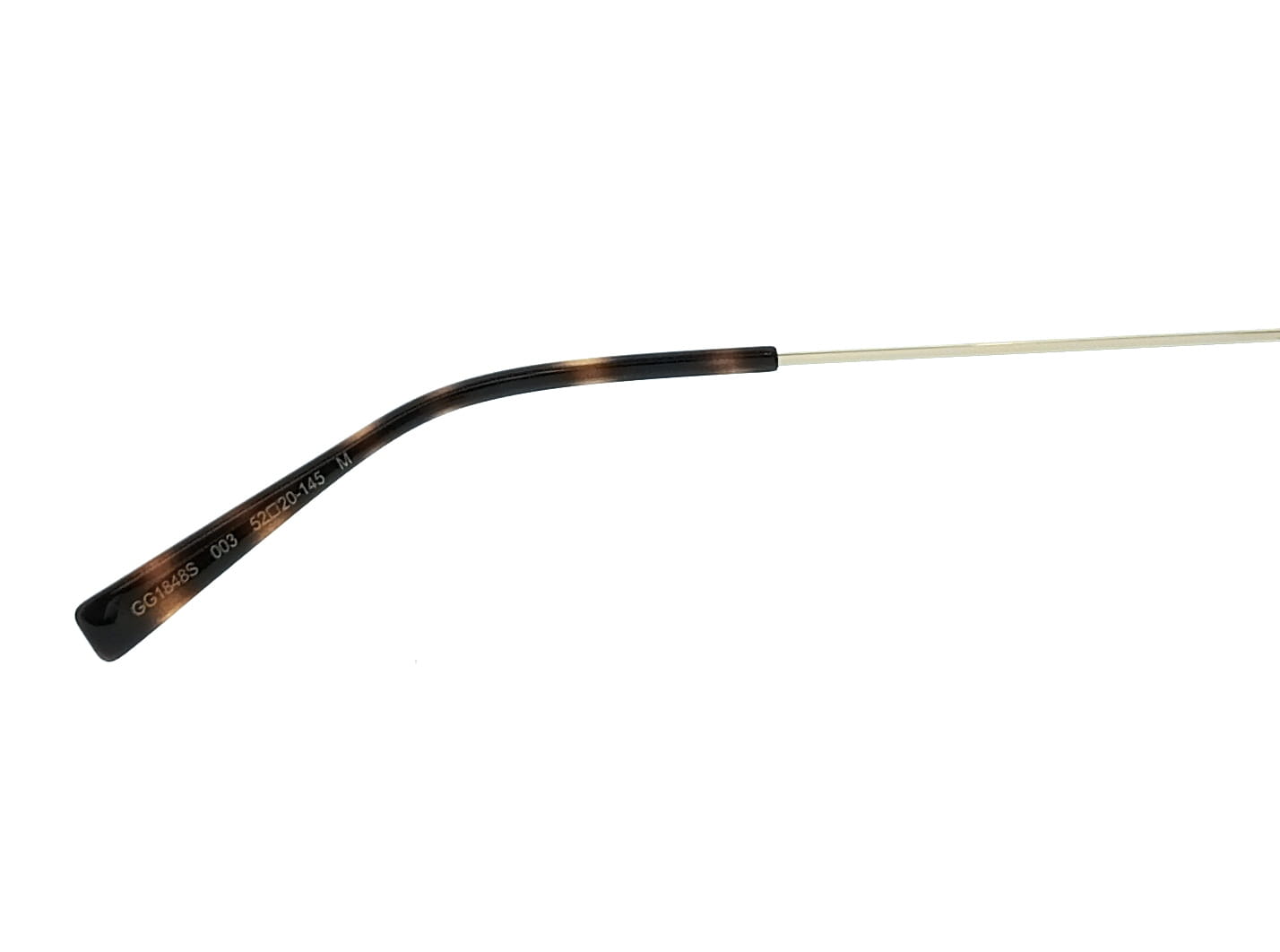 Gucci GG1848S-003 Gold Square Beige Rim Womens Sunglasses
