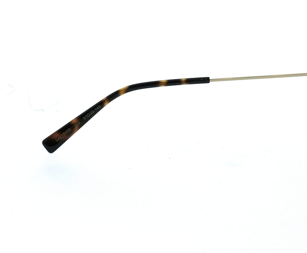 Gucci GG1849S-002 Havana Oval Slim Metal Womans Sunglasses