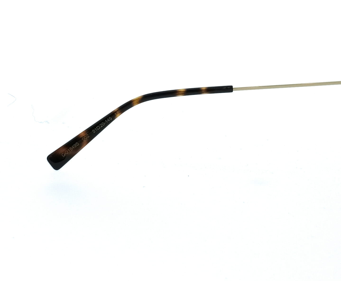 Gucci GG1849S-002 Havana Oval Slim Metal Womans Sunglasses