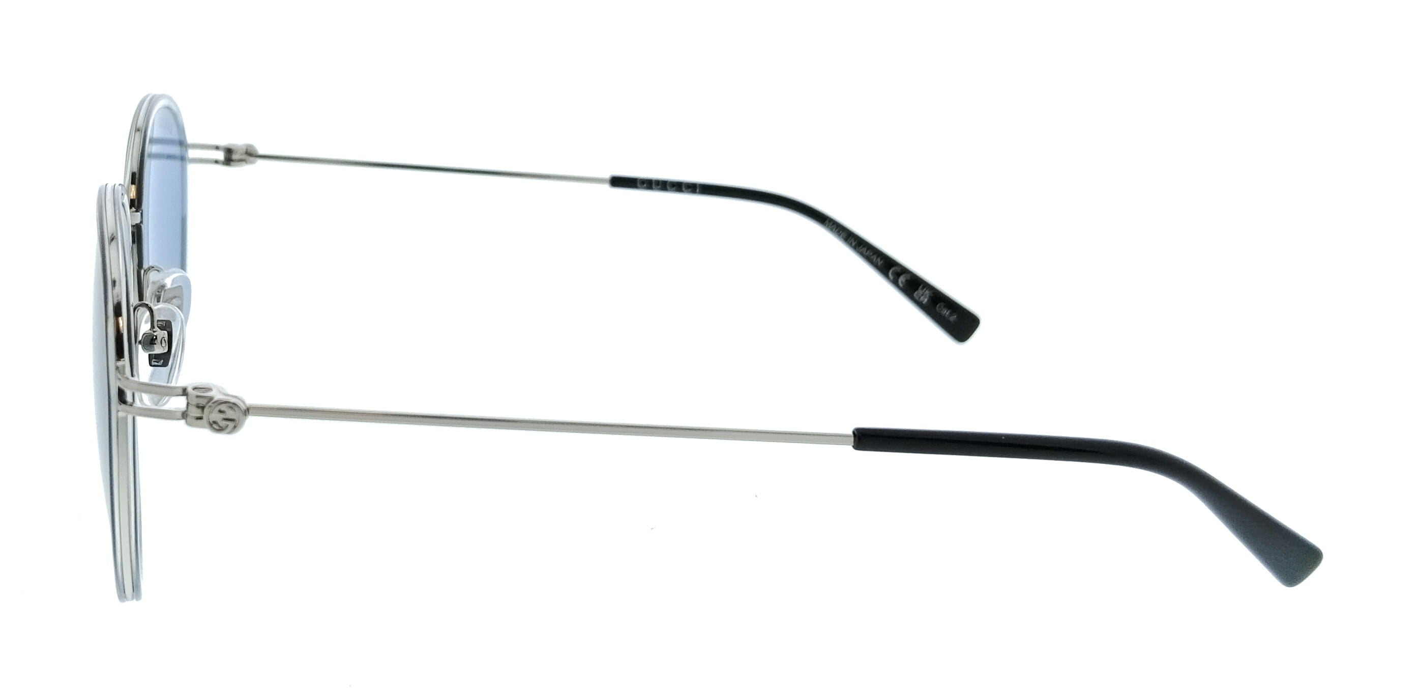 Gucci GG1849S-003 Silver Oval Slim Metal Womens Sunglasses
