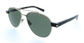 Saint Laurent SL 843-002 Silver Aviator Mens Sunglasses