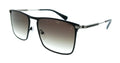 John Varvatos JV567 0BLA Mens Black Square Sunglasses