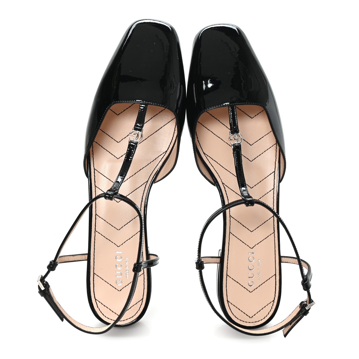 Vernice Crystal Double G Ballet Flat 40 Black