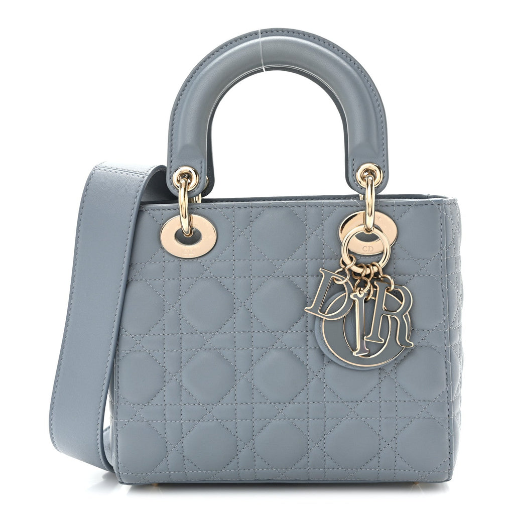 Lambskin Cannage Small My ABCDior Lady Dior Cloud Blue