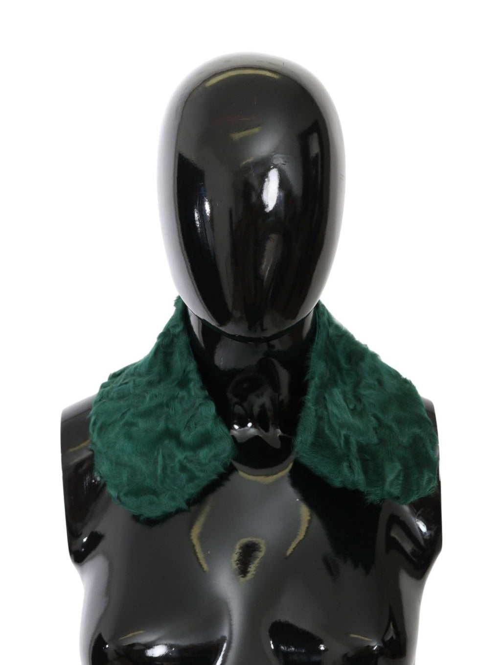 Dolce & Gabbana Green Fur Shoulder Collar Wrap Lambskin Women's Scarf