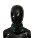 Dolce & Gabbana Green Fur Neck Collar Wrap Lambskin Women's Scarf