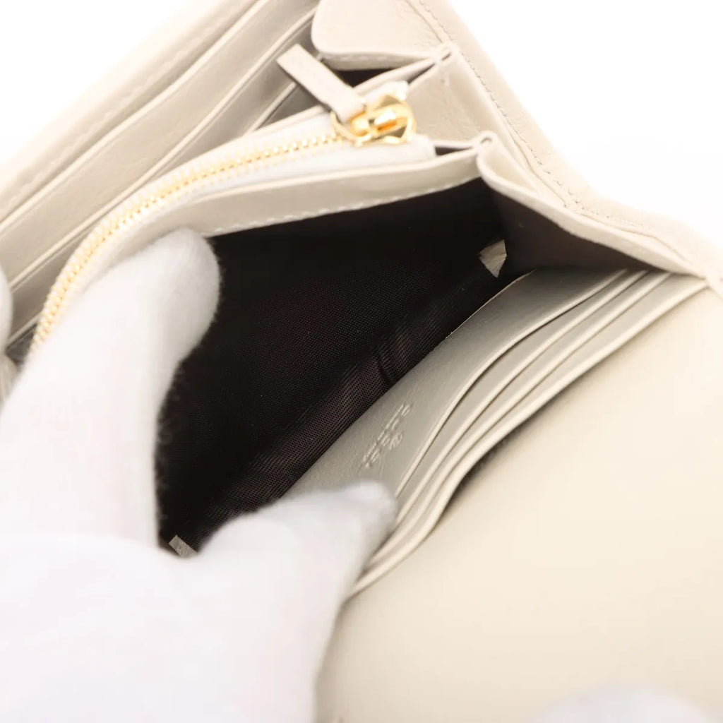 Gucci Blondie Leather Chain Shoulder Bag White