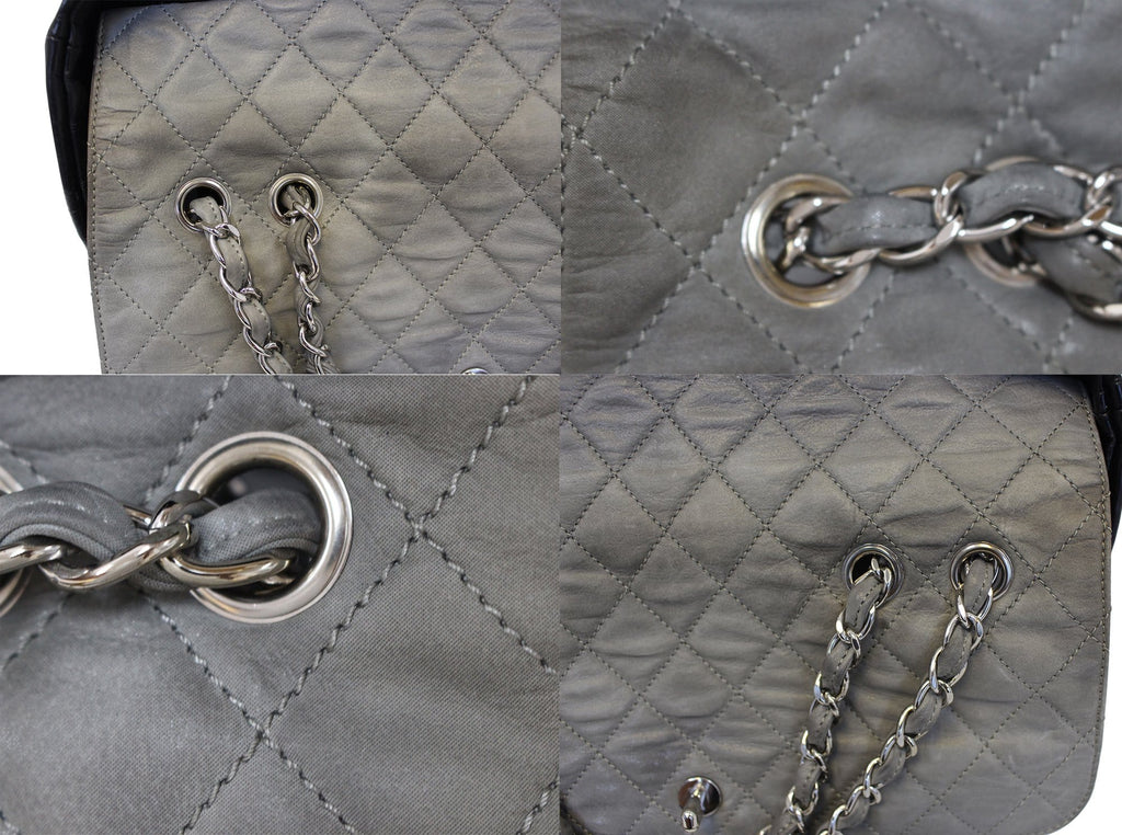 CHANEL Black Leather 2 Way Tote Bag - Sale