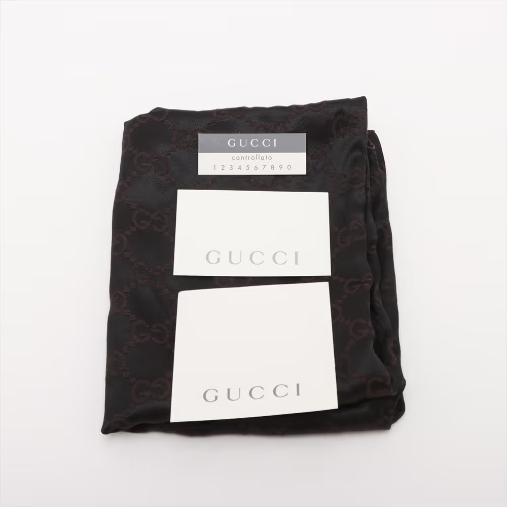 Gucci GG Canvas Leather Shoulder Bag Black