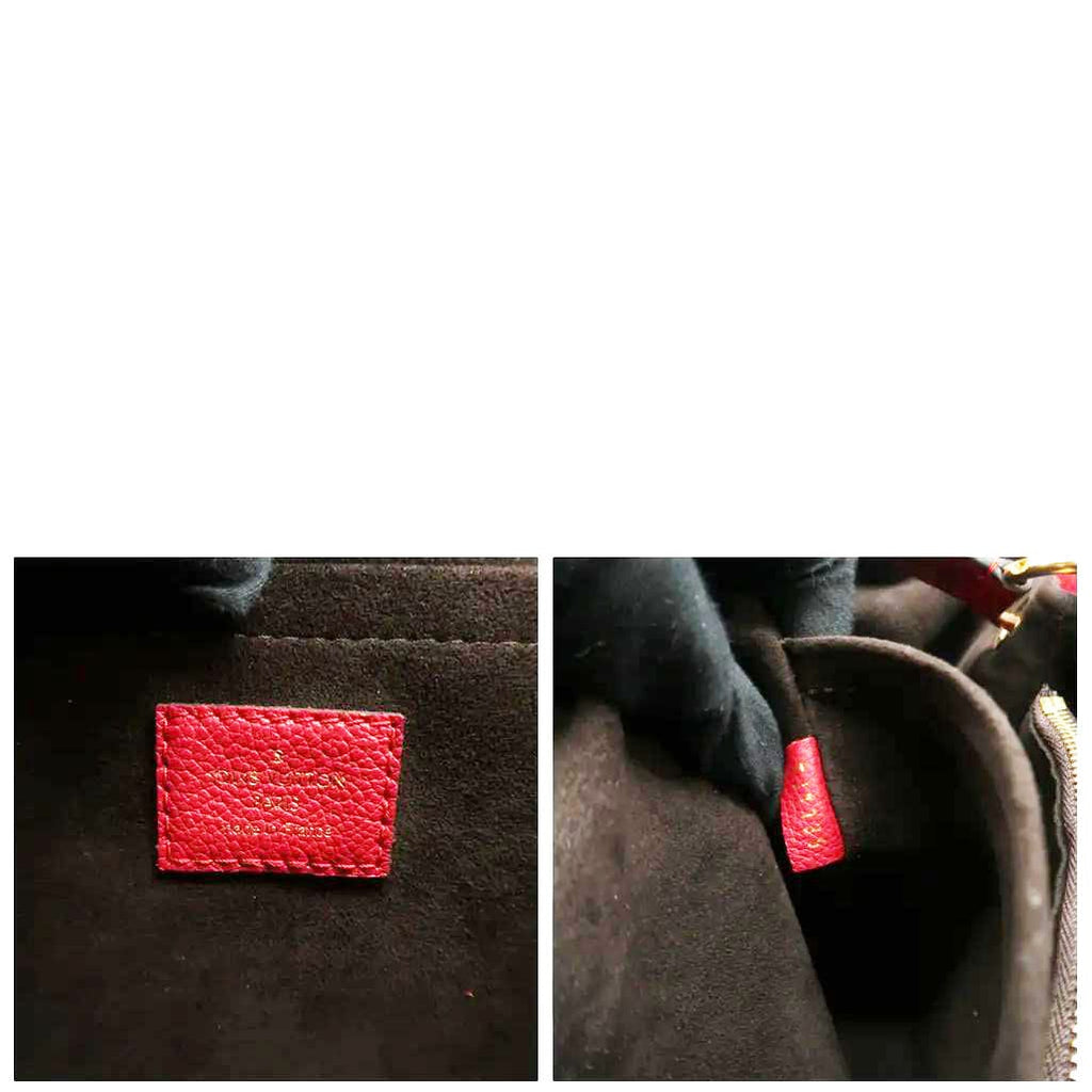 LOUIS VUITTON Trocadero Monogram Empreinte Shoulder Bag Cerise