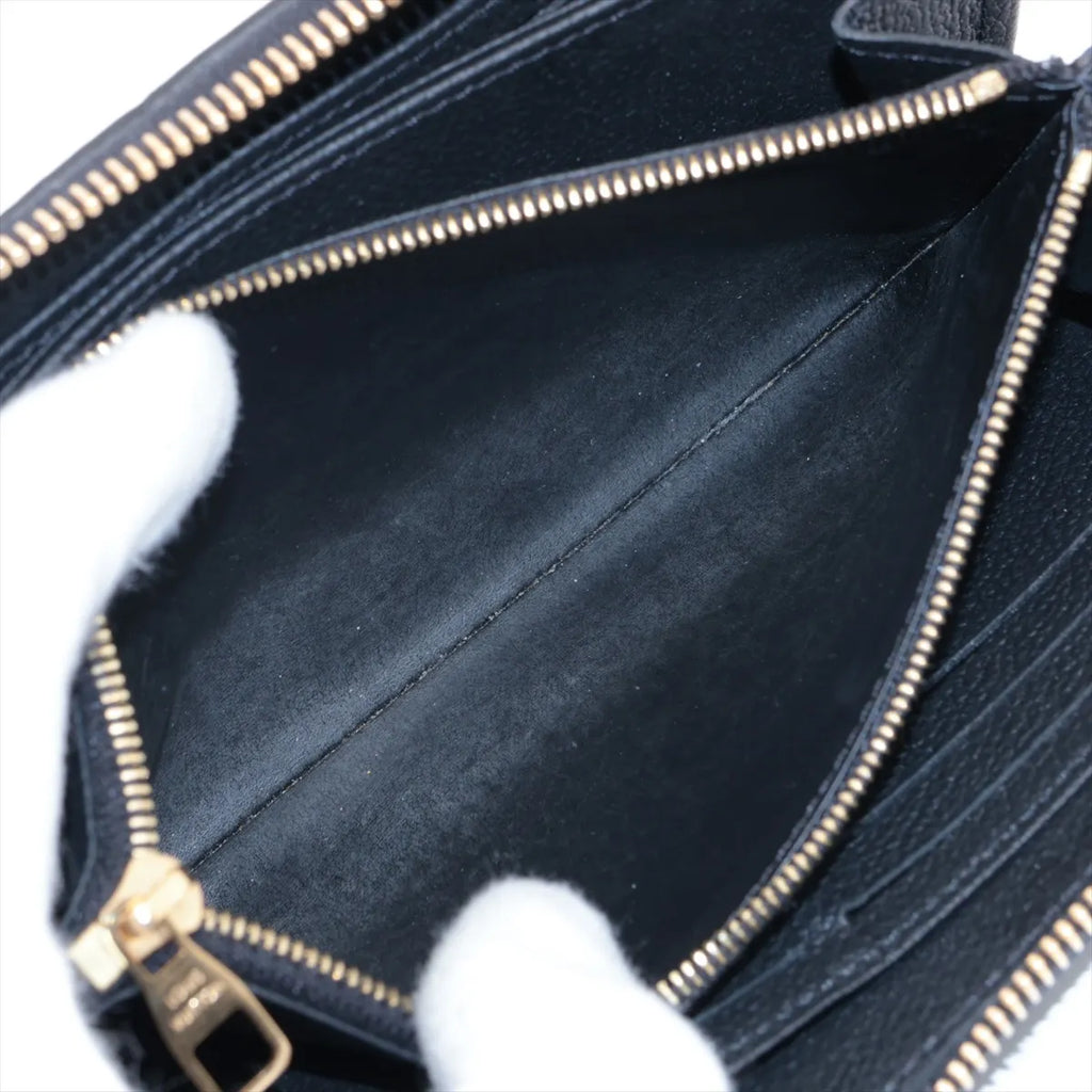 Louis Vuitton Monogram Empreinte Zippy Wallet Black