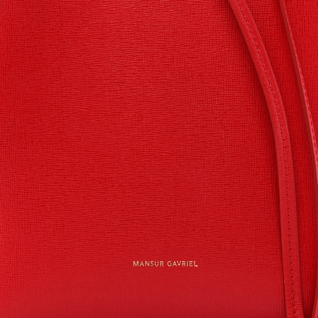 Saffiano Mini Bucket Bag Flamma
