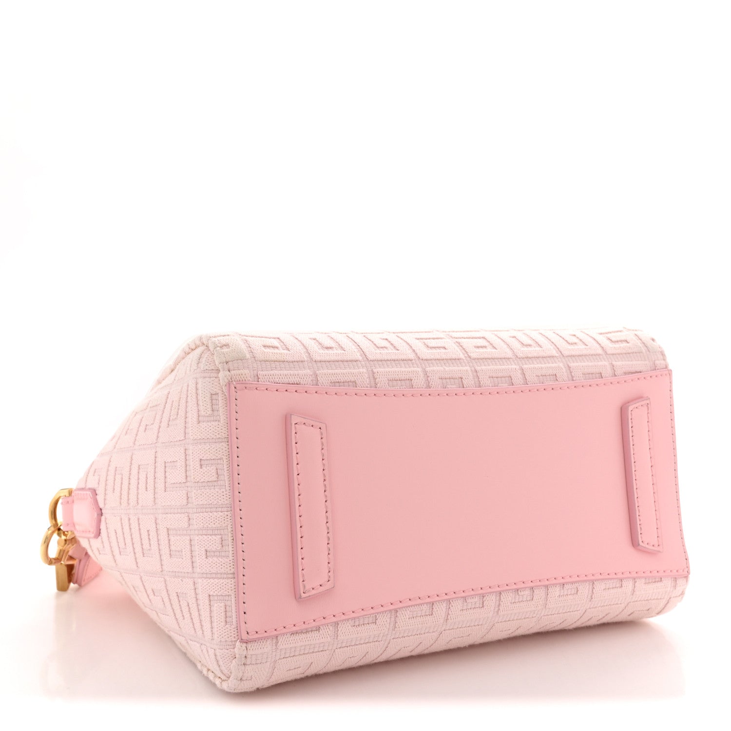 Canvas Jacquard Embroidered Calfskin 4G Mini Antigona Tender Pink