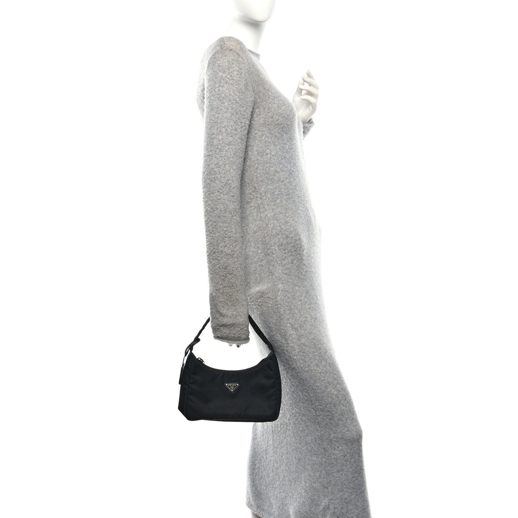 Tessuto Nylon Mini Re-Edition 2000 Bag Black