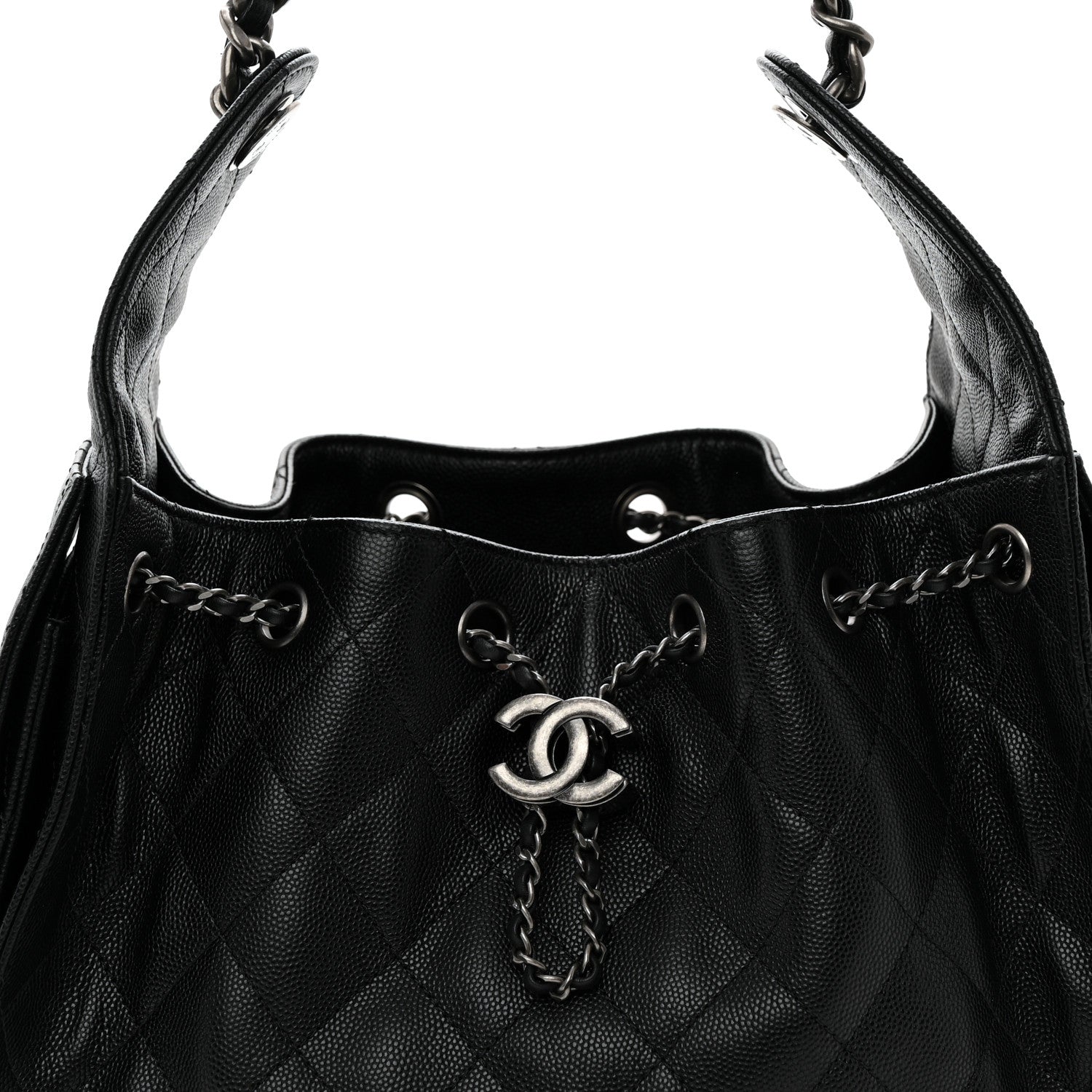 Caviar Quilted Small Chanel 25 Handbag Black