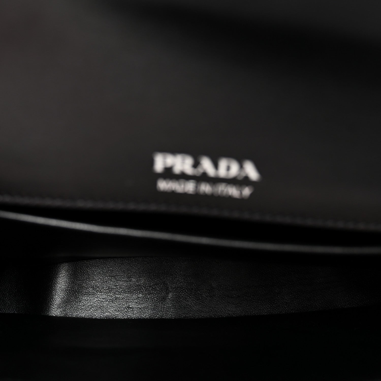 City Calfskin Saffiano Sidonie Shoulder Bag Black