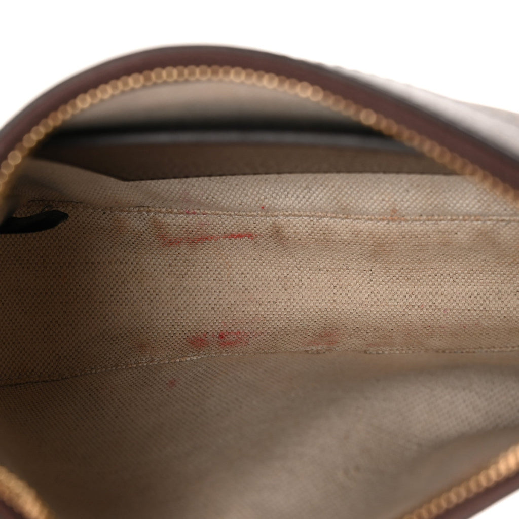 GG Supreme Monogram Textured Dollar Calfskin Small Ophidia Hobo Beige Ebony New Acero