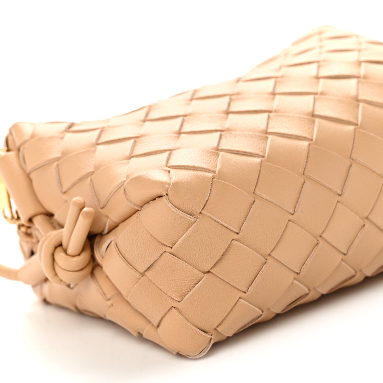 Nappa Intrecciato Mini Loop Camera Bag Almond