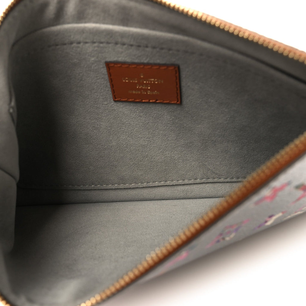 Metallic Monogram LV Garden Neverfull MM GM Pochette Silver