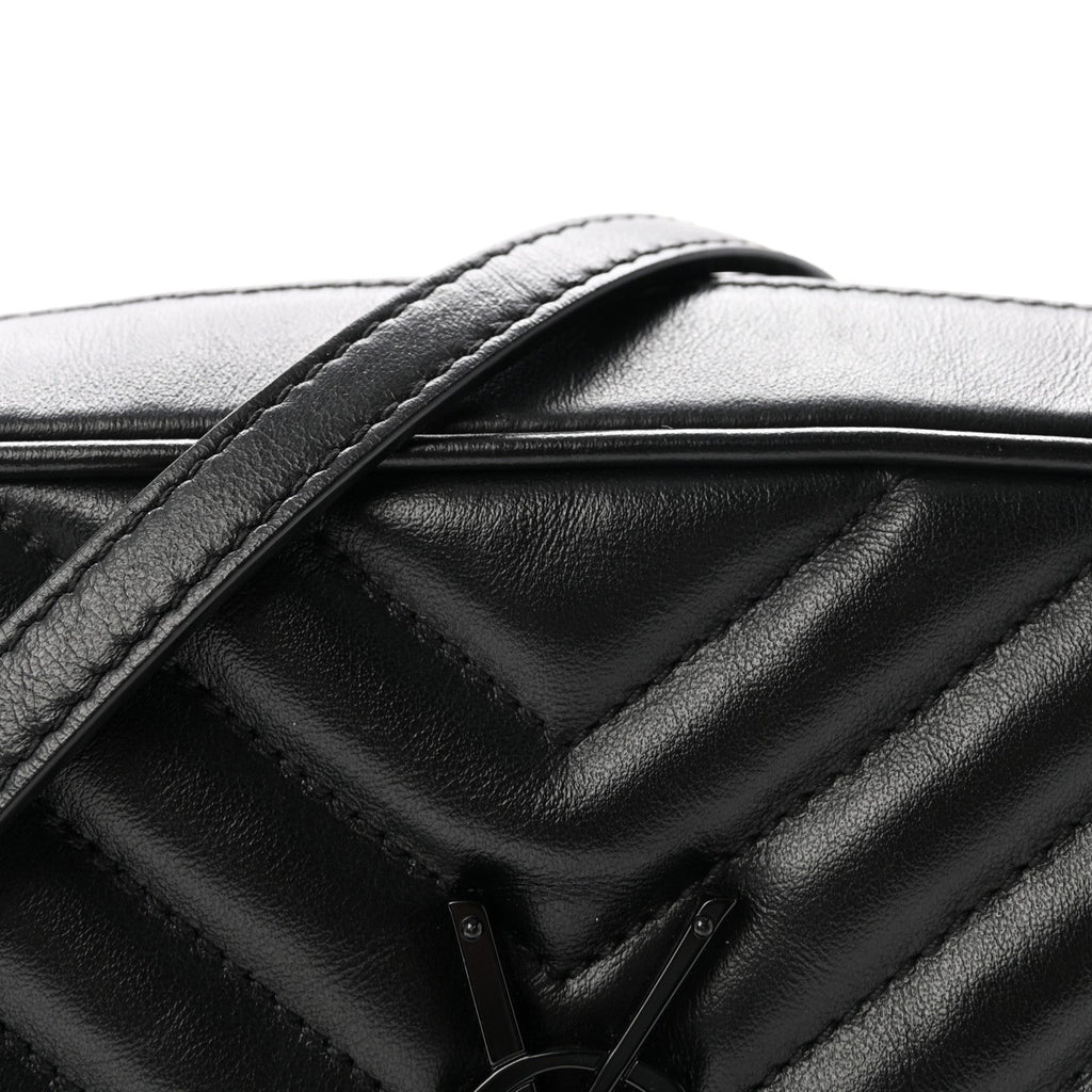 Calfskin Matelasse Monogram Monochrome Lou Camera Bag Black
