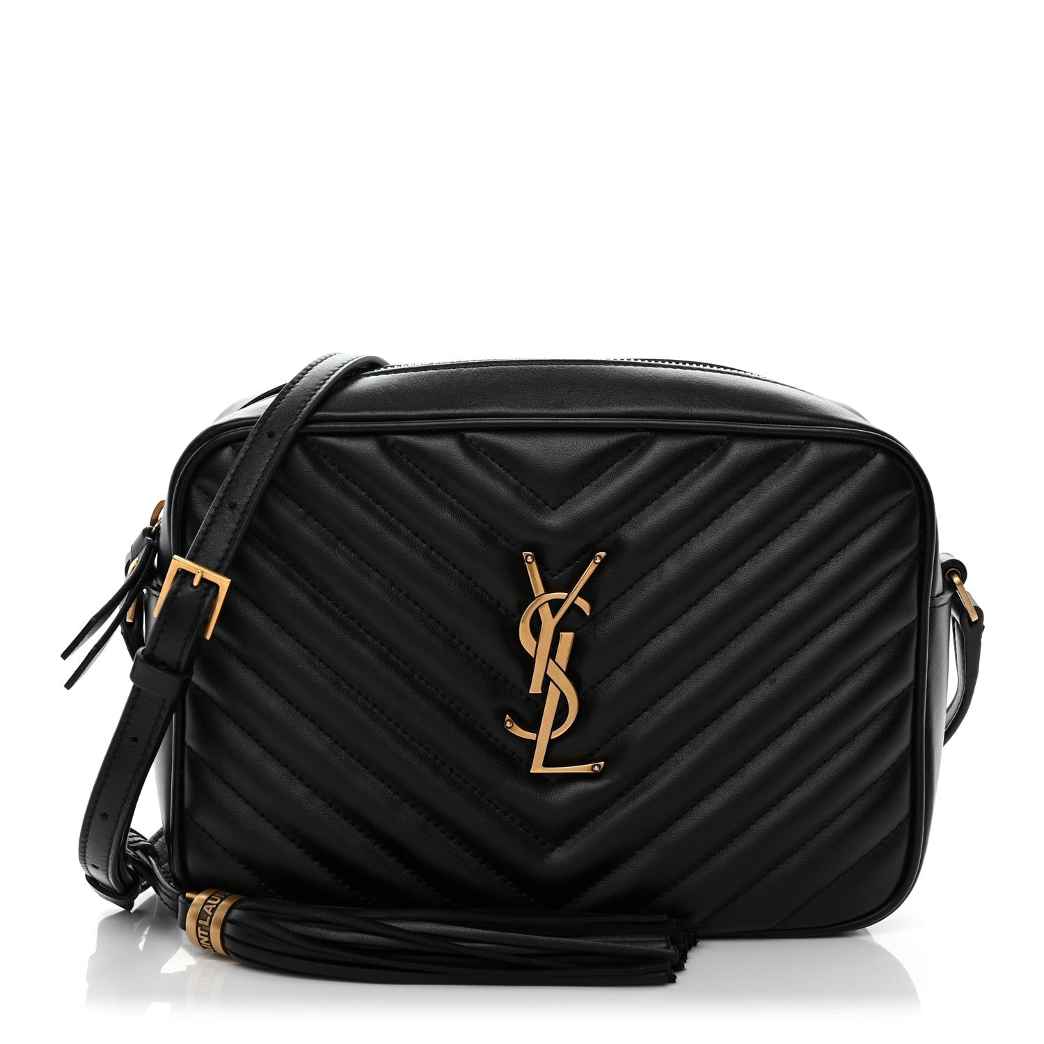 Calfskin Matelasse Monogram Lou Camera Bag Black