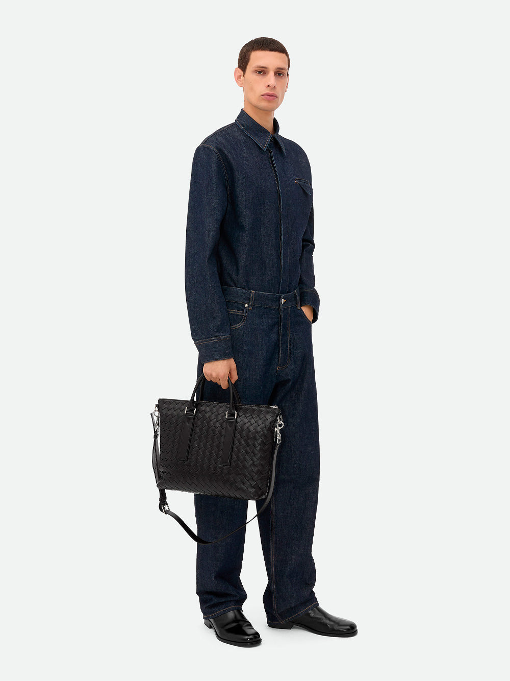Bottega Veneta Men Intrecciato Soft Briefcase