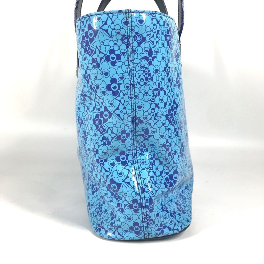 Louis Vuitton Blossom Tote Patent Leather Blue Patent_Leather Handbag (Authentic  )