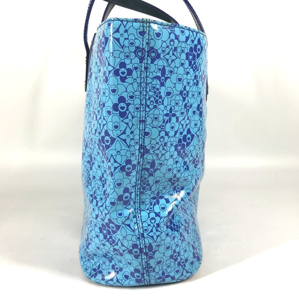 Louis Vuitton Blossom Tote Patent Leather Blue Patent_Leather Handbag (Authentic  )