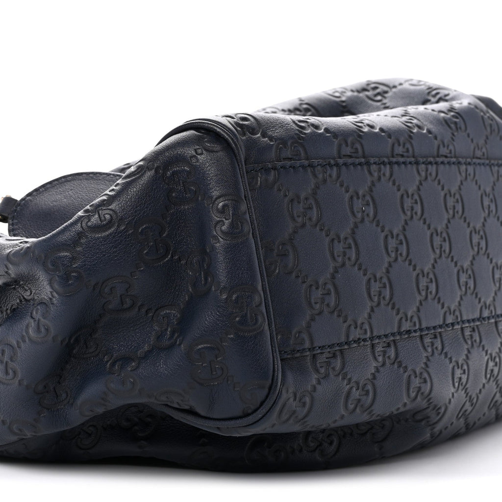 Guccissima Medium Sukey Tote Navy