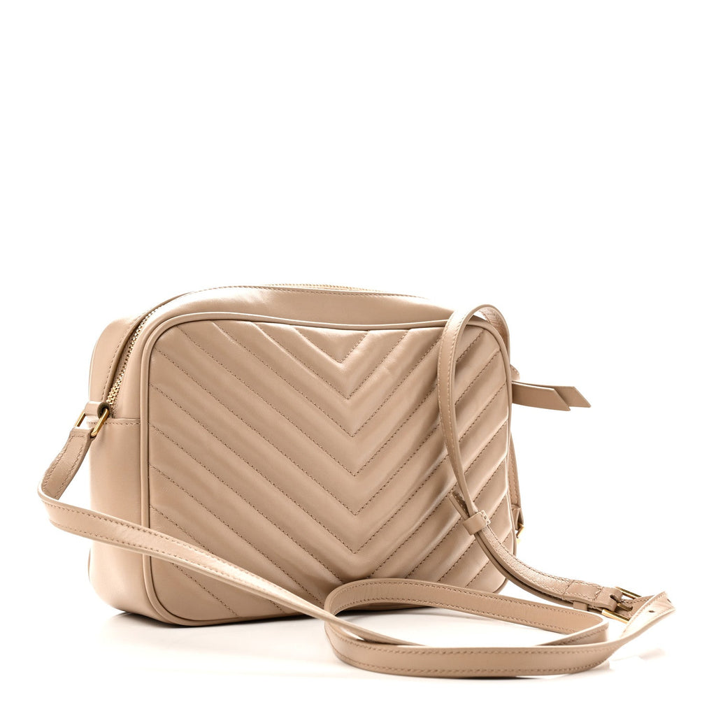 Calfskin Matelasse Monogram Lou Camera Bag Dark Beige