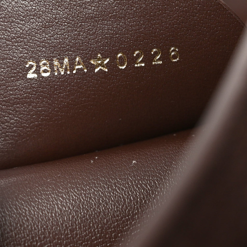 Suede Calfskin Medium Diorly Bag Chocolate