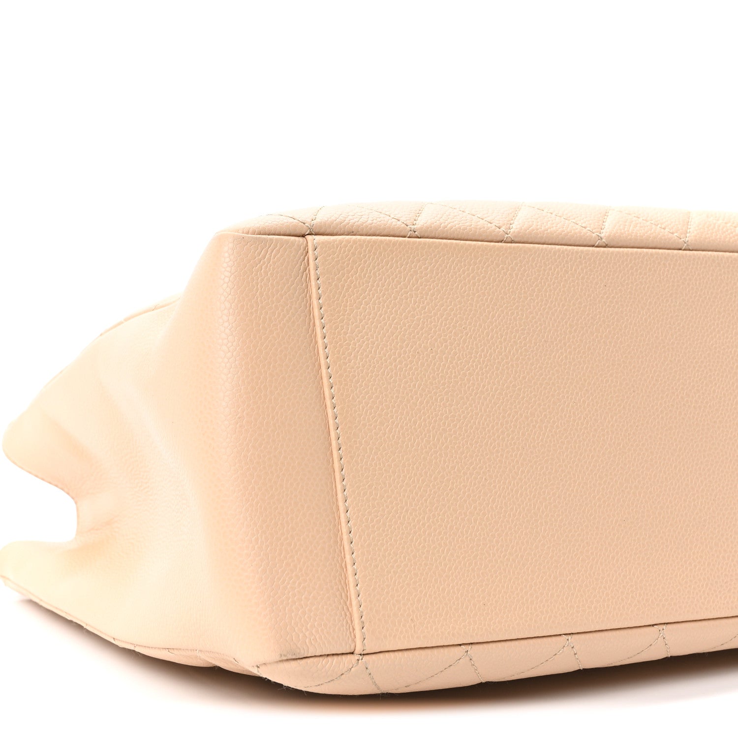 Caviar Quilted Grand Shopping Tote GST Beige Clair
