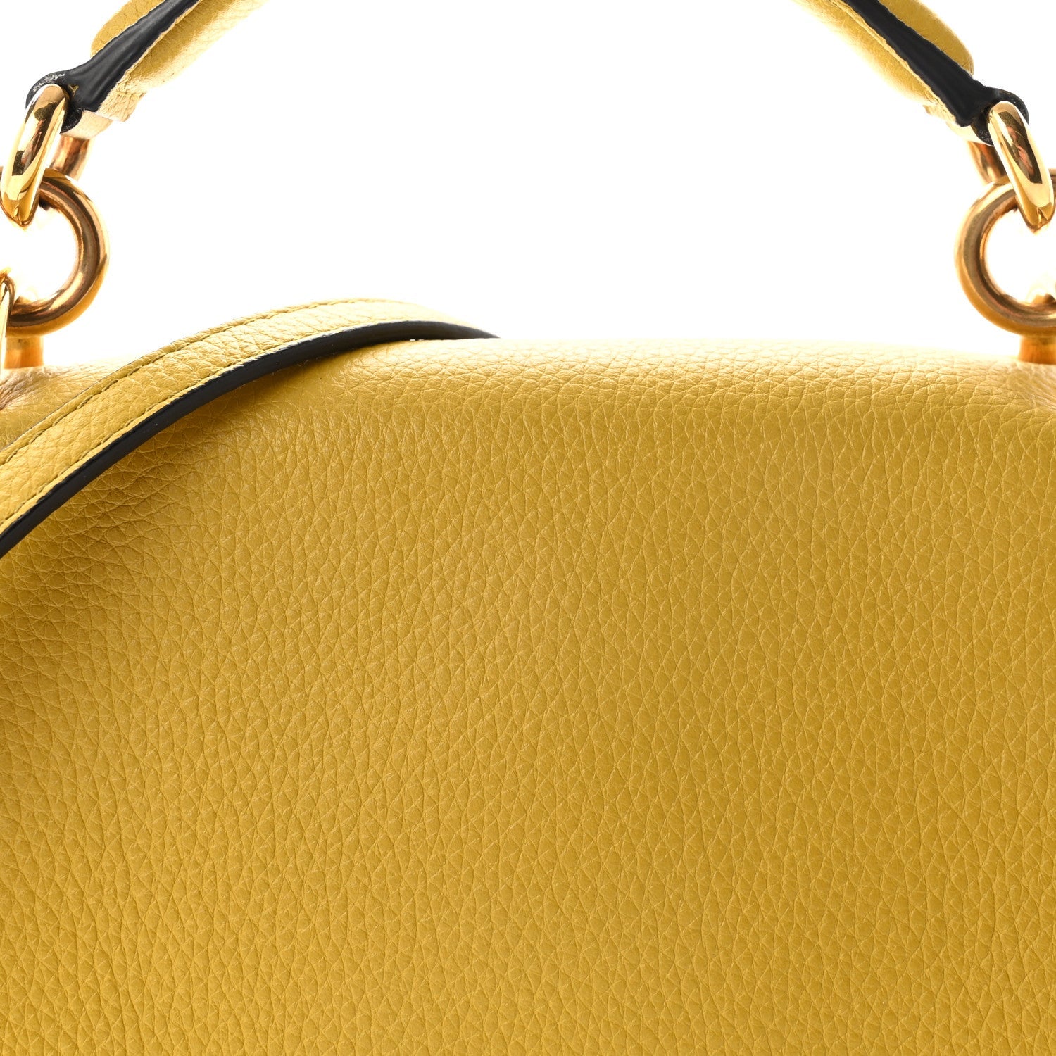 Calfskin Small Margot Top Handle Satchel Yellow