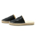 Chanel Coco Mark Leather Espadrille Sandals