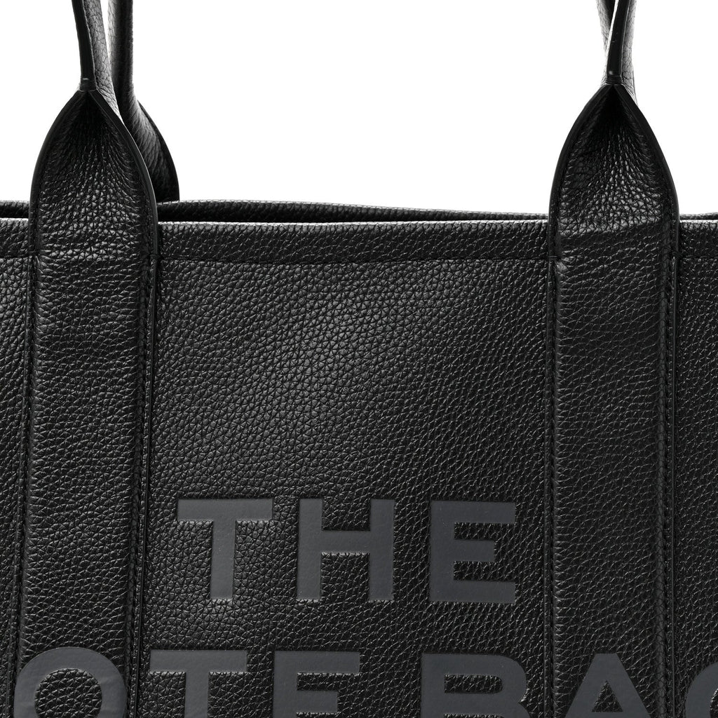 Grained Calfskin Large The Tote Bag Black