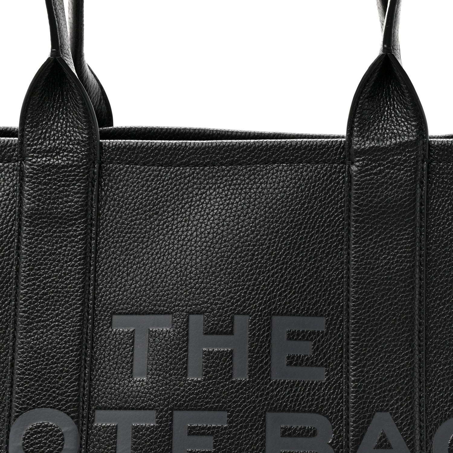 Grained Calfskin Large The Tote Bag Black