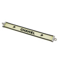 Chanel Rubber Logo Bracelet Black/Clear Silver Hardware A16344