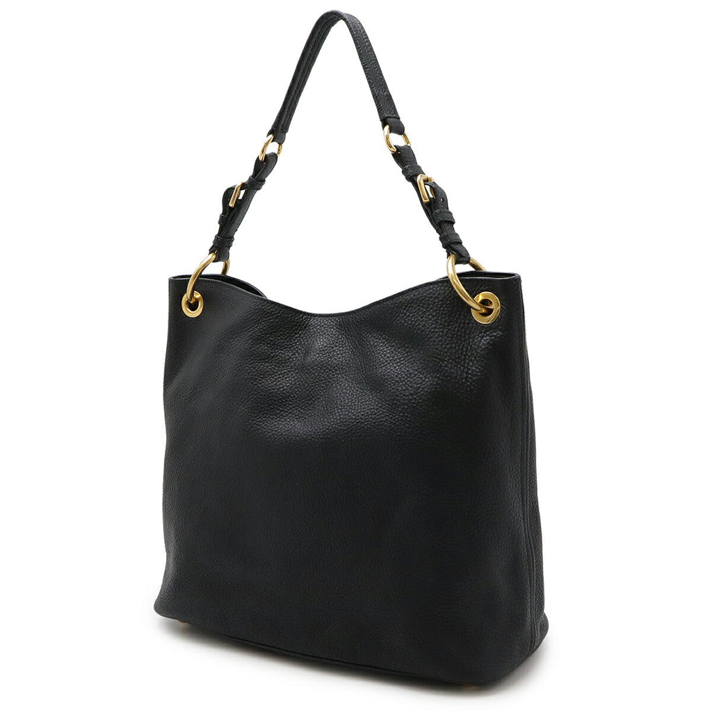 Prada VIT.DAINO Shoulder Bag Leather Black BR4892