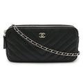 Chanel V Stitch Chevron Lambskin 2way Chain Bag
