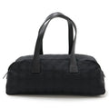Chanel New Travel Line Nylon Jacquard Leather Boston Bag