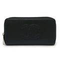 Chanel Coco Mark Caviar Leather Long Wallet
