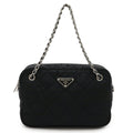 Prada TESSUTO IMPUNTU Nylon Leather Shoulder Bag