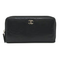 Chanel Camellia Coco Mark Lambskin Long Wallet