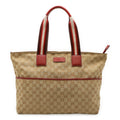 Gucci GG Canvas Leather Tote Bag