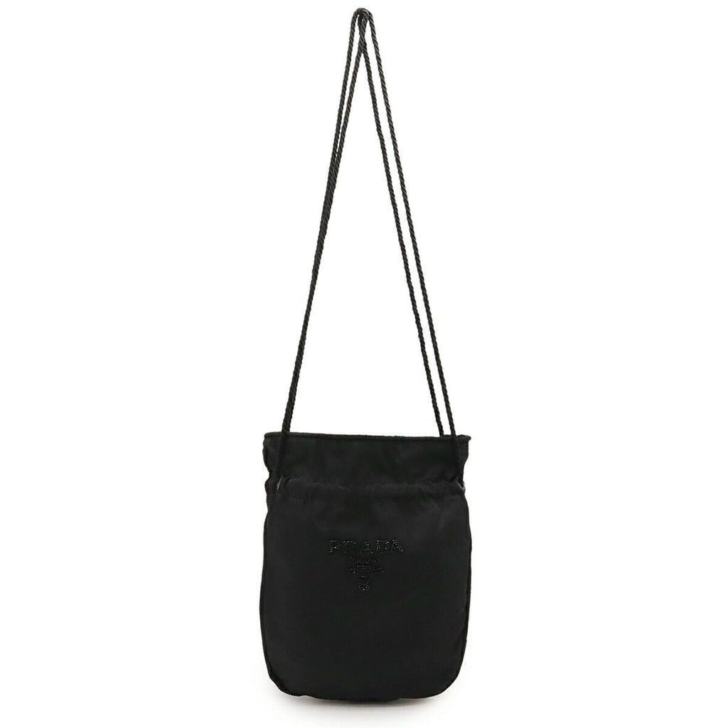 Prada Beads Logo Nylon Shoulder Bag
